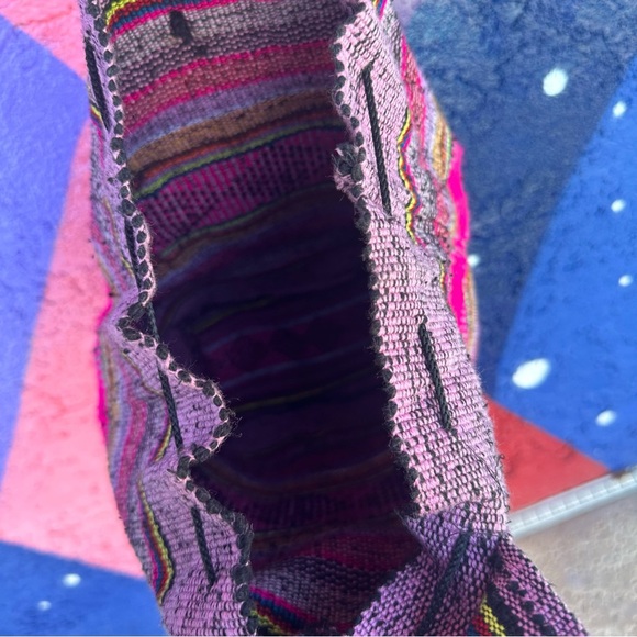 Mexican boho hippie drawstring backpack - Picture 8 of 9